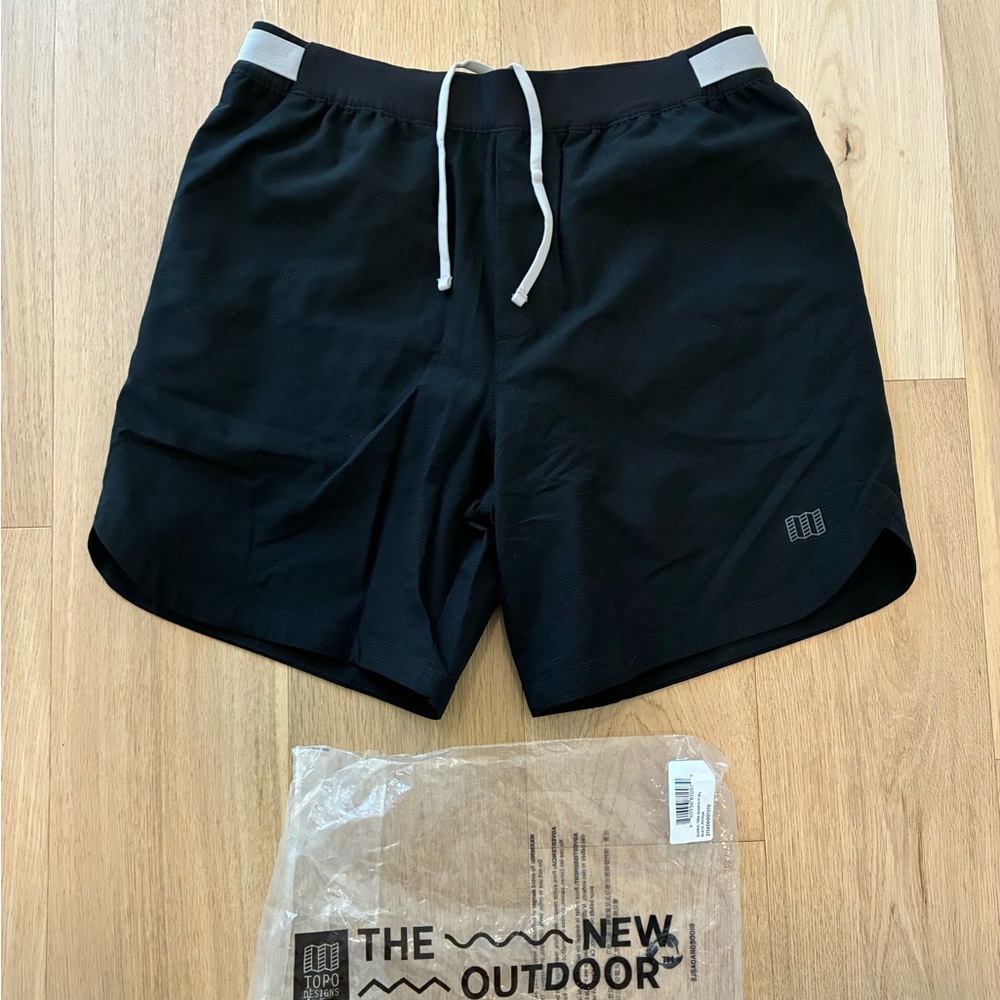 Topo Designs Men's Global Trek 7" 2 in1 Lined Running Hiking Shorts